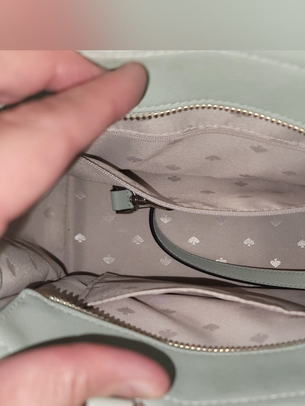 Kate Spade New York Staci Medium Satchel in Blue Saffiano leather - Picture 3 of 6